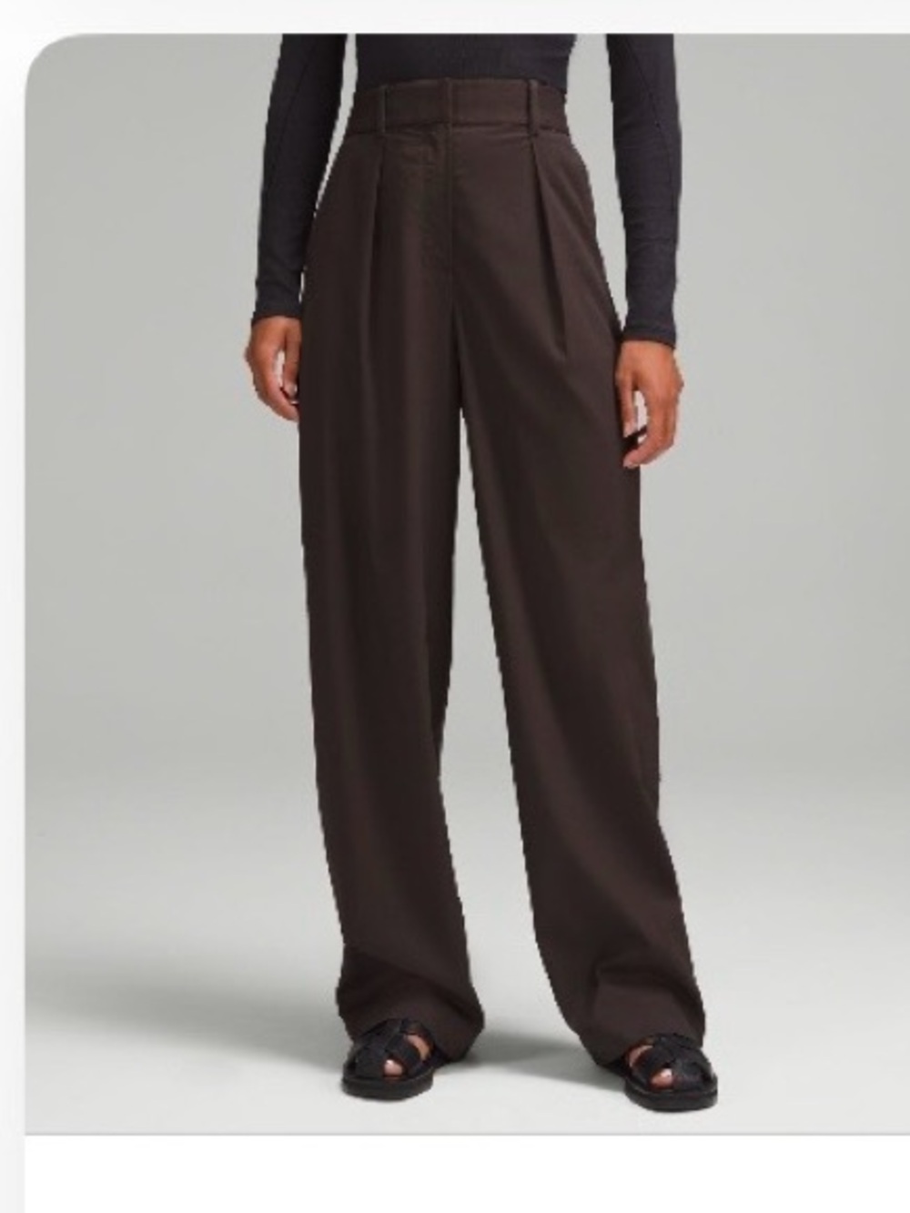 Lululemon Lululemon Pleat-Front High-Rise Trouser‎ in Espresso
